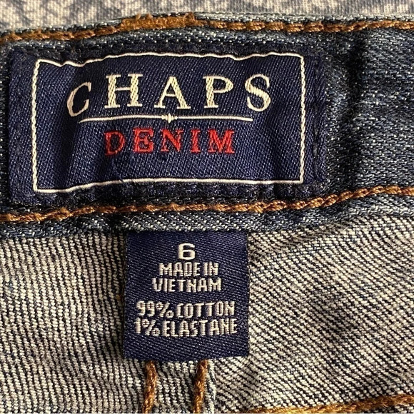 Chaps Women’s Madden Straight Leg Dark Wash Denim Jeans Size 6 - Picture 9 of 11